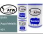 Preview: BMW, Aqua Metallic, 451: 500ml Lackdose + 500ml Klarlack + 250ml Härter - Set, von ATW Autoteile West.